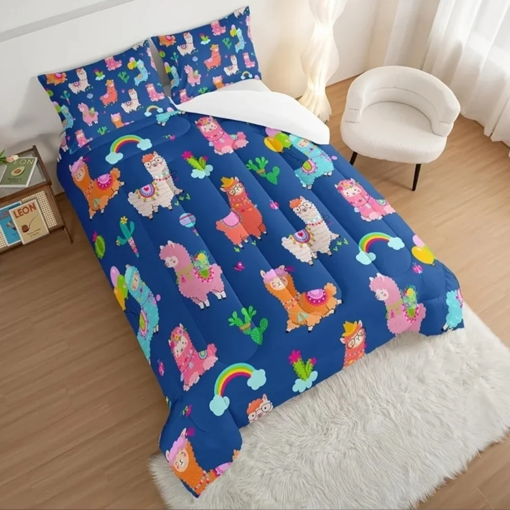 Kids Llama Comforter Twin Bed in a Bag